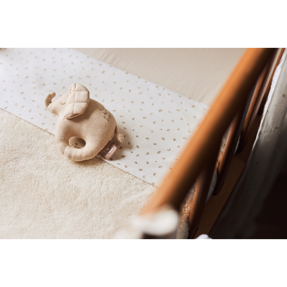 Jollein Basic Jersey/Sherpa Oatmeal 75 x 100 cm Wiegdeken