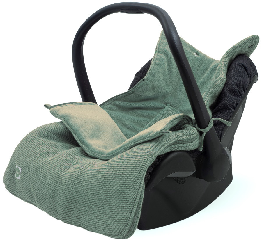 Jollein Basic Knit Forest Green 3/5 punts 0-9 Maanden Autostoel Voetenzak