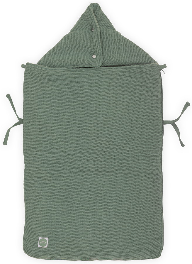 Jollein Basic Knit Forest Green 3/5 punts 0-9 Maanden Autostoel Voetenzak