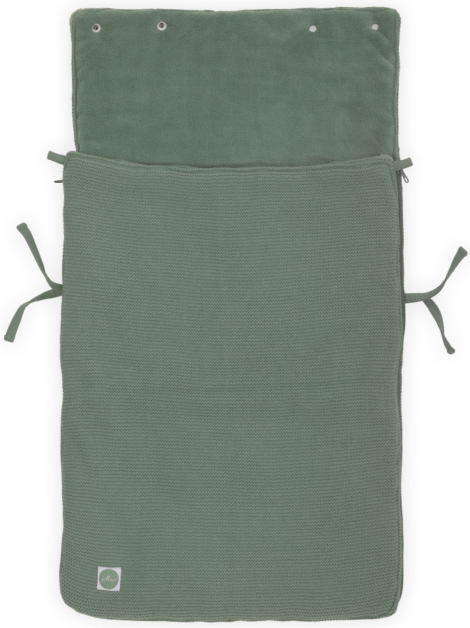 Jollein Basic Knit Forest Green 3/5 punts 0-9 Maanden Autostoel Voetenzak