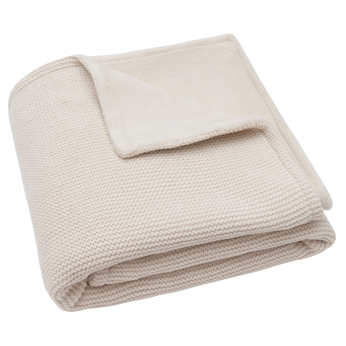 Jollein Basic Knit Oatmeal / Velvet 75 x 100 cm Wiegdeken