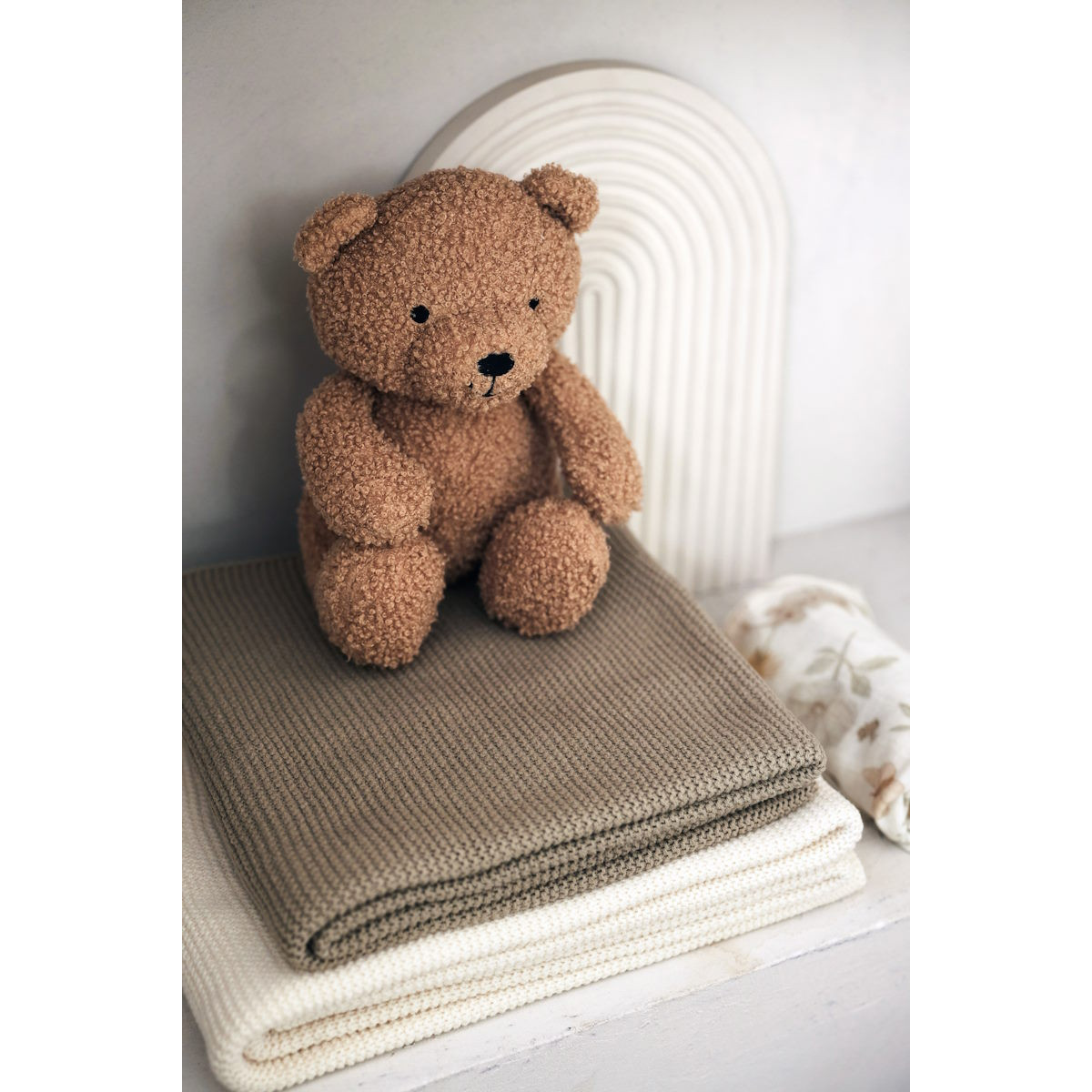 Jollein Basic Knit Olive Green 100 x 150 cm Ledikantdeken