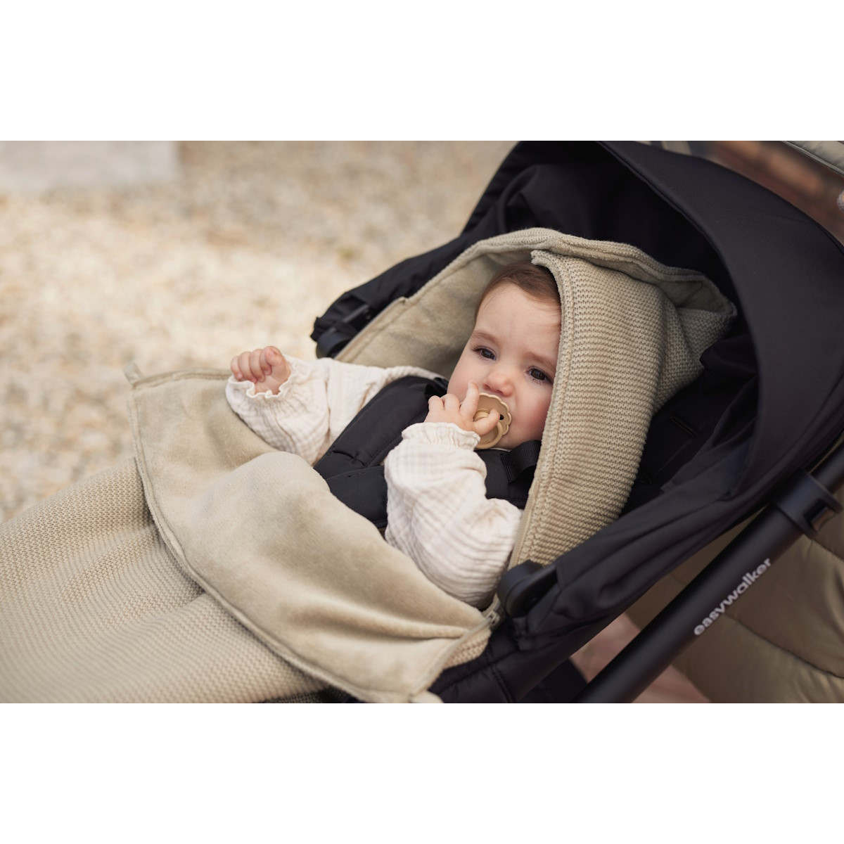 Jollein Basic Knit Olive Green 3/5 punts 0-9 Maanden Autostoel Voetenzak