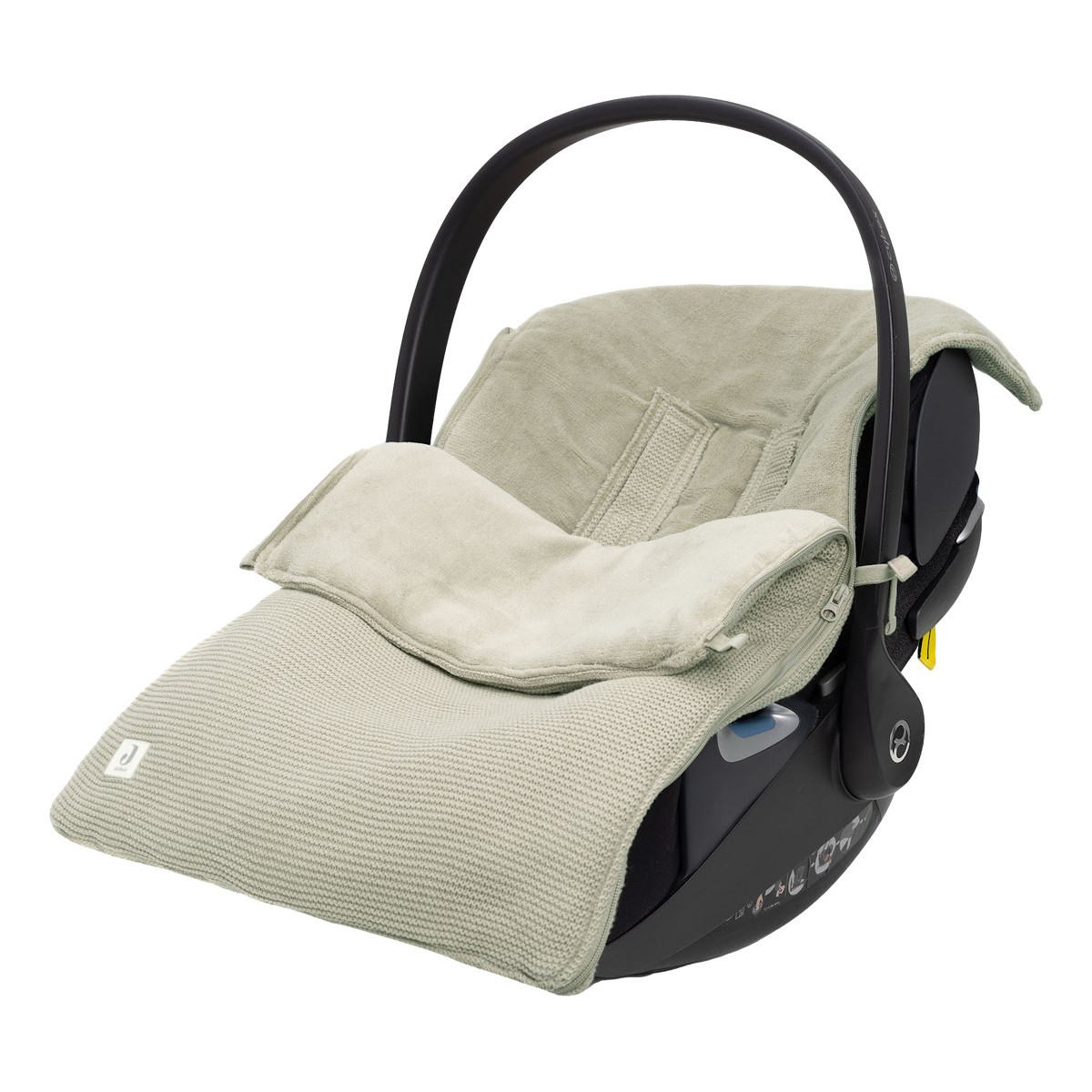 Jollein Basic Knit Olive Green 3/5 punts 0-9 Maanden Autostoel Voetenzak