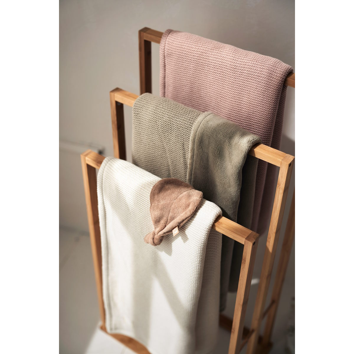 Jollein Basic Knit Olive Green / Fleece 100x150 cm Ledikantdeken