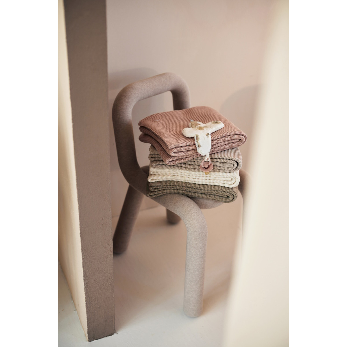 Jollein Basic Knit Wild Rose 100 x 150 cm Ledikantdeken