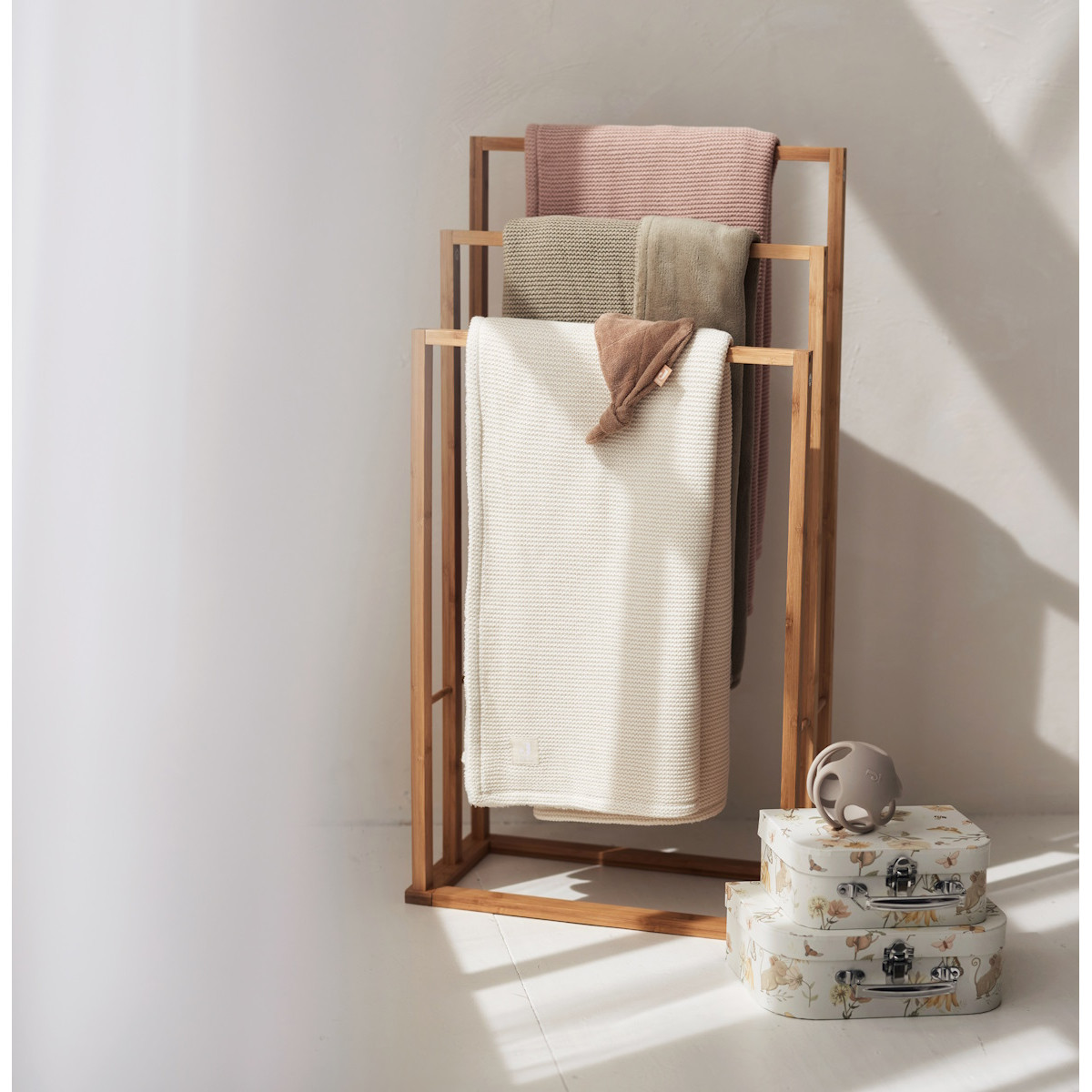 Jollein Basic Knit Wild Rose / Fleece 100x150 cm Ledikantdeken