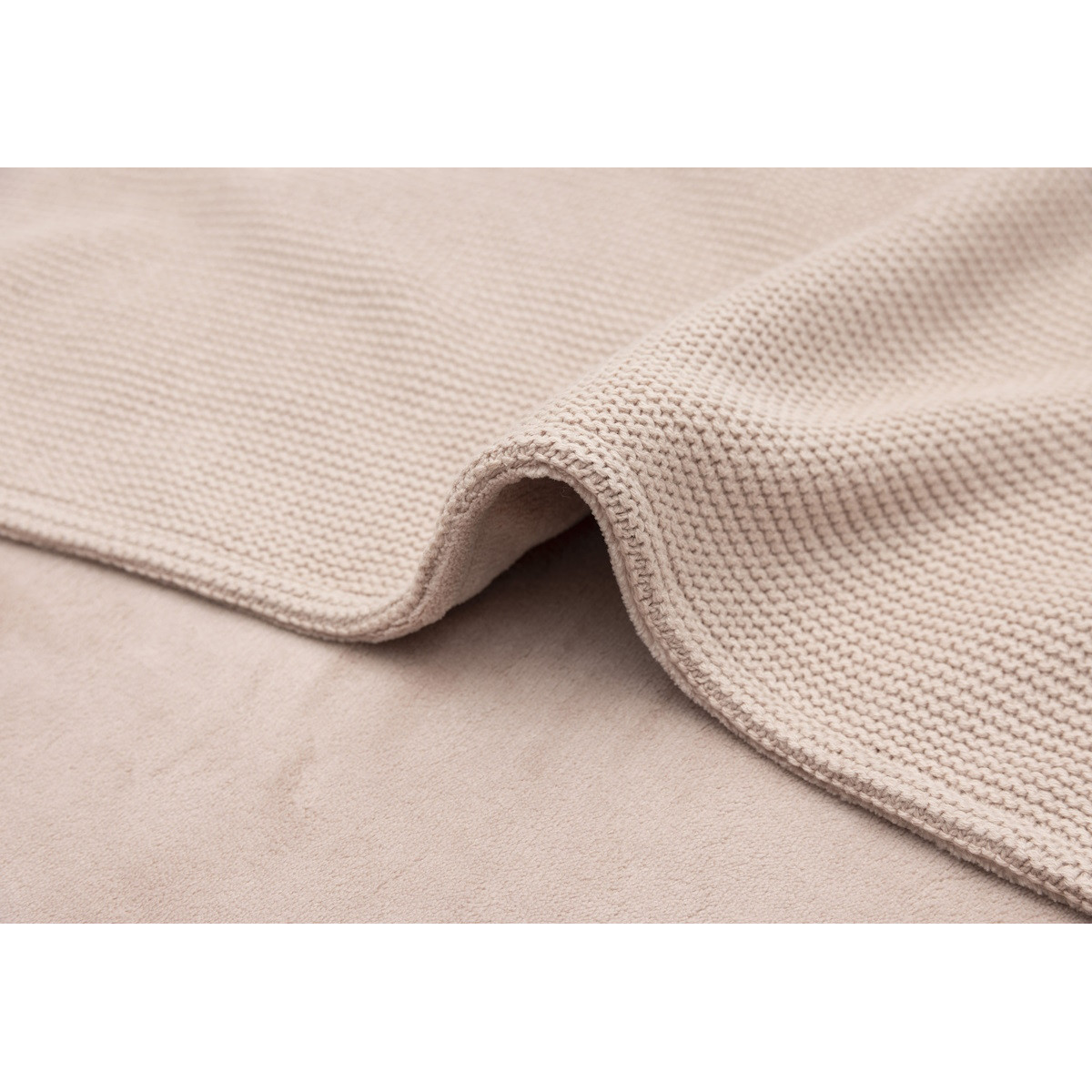 Jollein Basic Knit Wild Rose / Fleece 100x150 cm Ledikantdeken