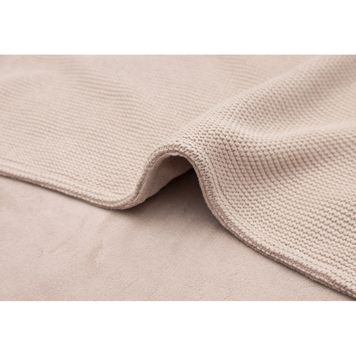 Jollein Basic Knit Wild Rose / Fleece 75 x 100 cm Wiegdeken