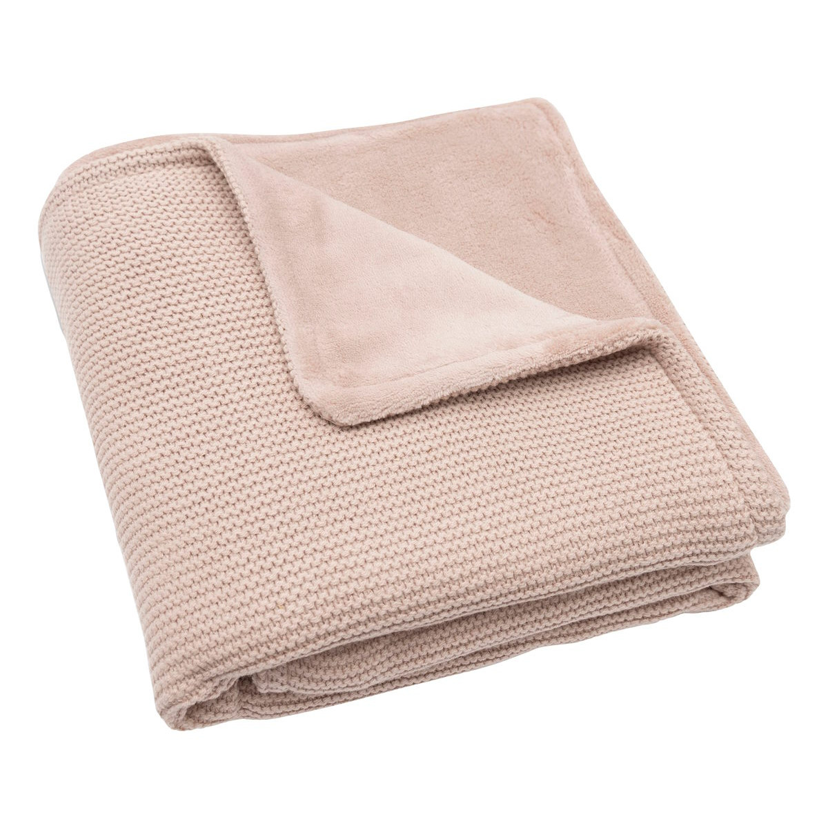 Jollein Basic Knit Wild Rose / Fleece 75 x 100 cm Wiegdeken