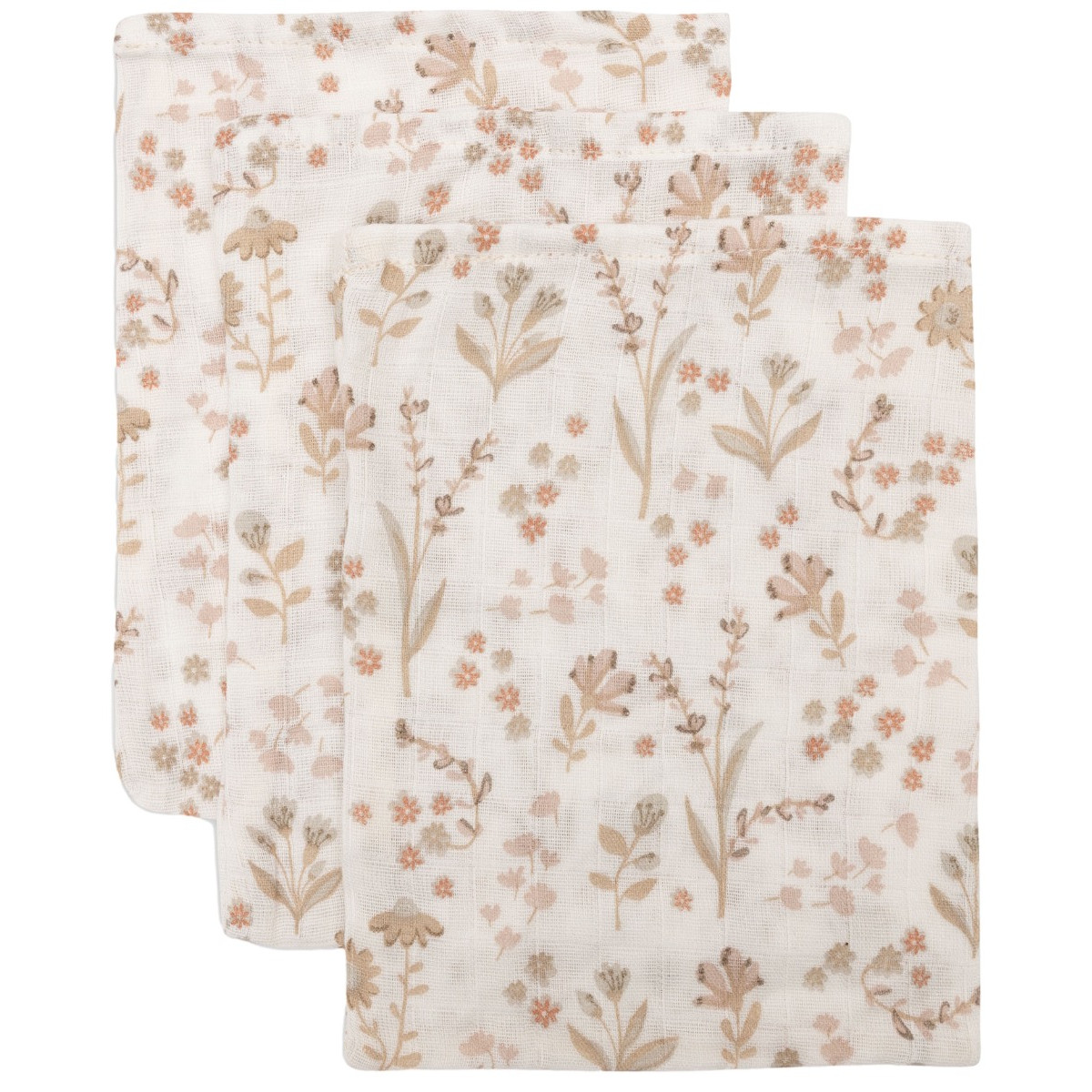 Jollein Bloomy 3 Stuks Hydrofiel Washandjes