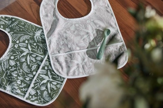 Jollein Botanical Leaf Green 2-pack Waterproof Slabber