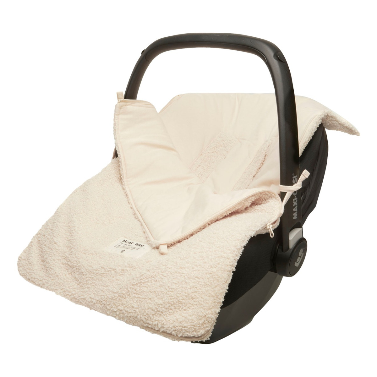 Jollein Boucle Naturel 3/5 punts 0-9 Maanden Autostoel Voetenzak