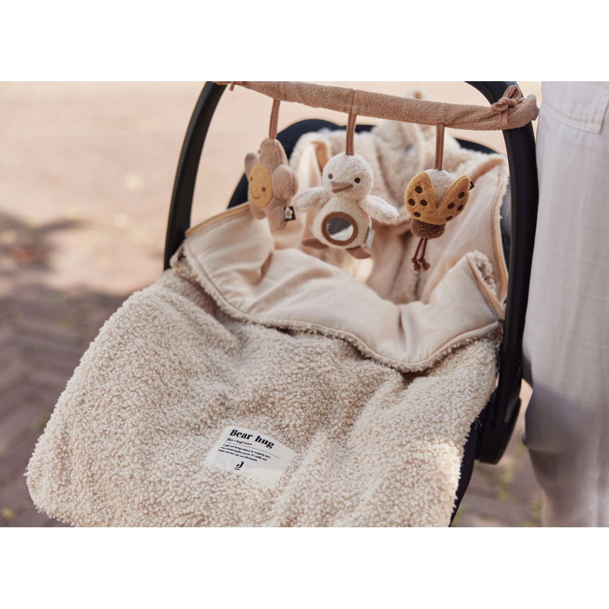 Jollein Boucle Naturel 3/5 punts 0-9 Maanden Autostoel Voetenzak