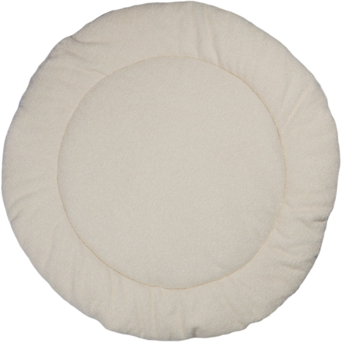 MamaLoes Teddy Boucle Naturel 90 cm Rond Omkeerbaar Boxkleed