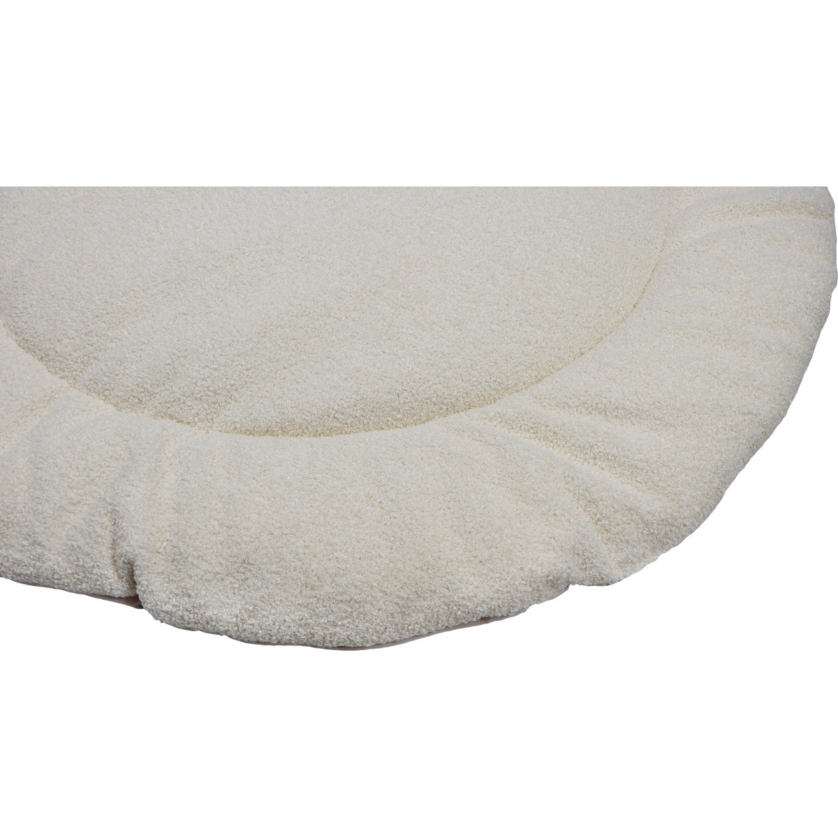 MamaLoes Teddy Boucle Naturel 90 cm Rond Omkeerbaar Boxkleed