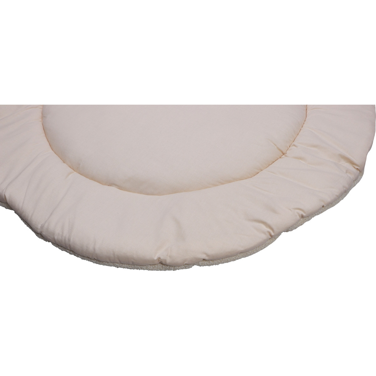 MamaLoes Teddy Boucle Naturel 90 cm Rond Omkeerbaar Boxkleed
