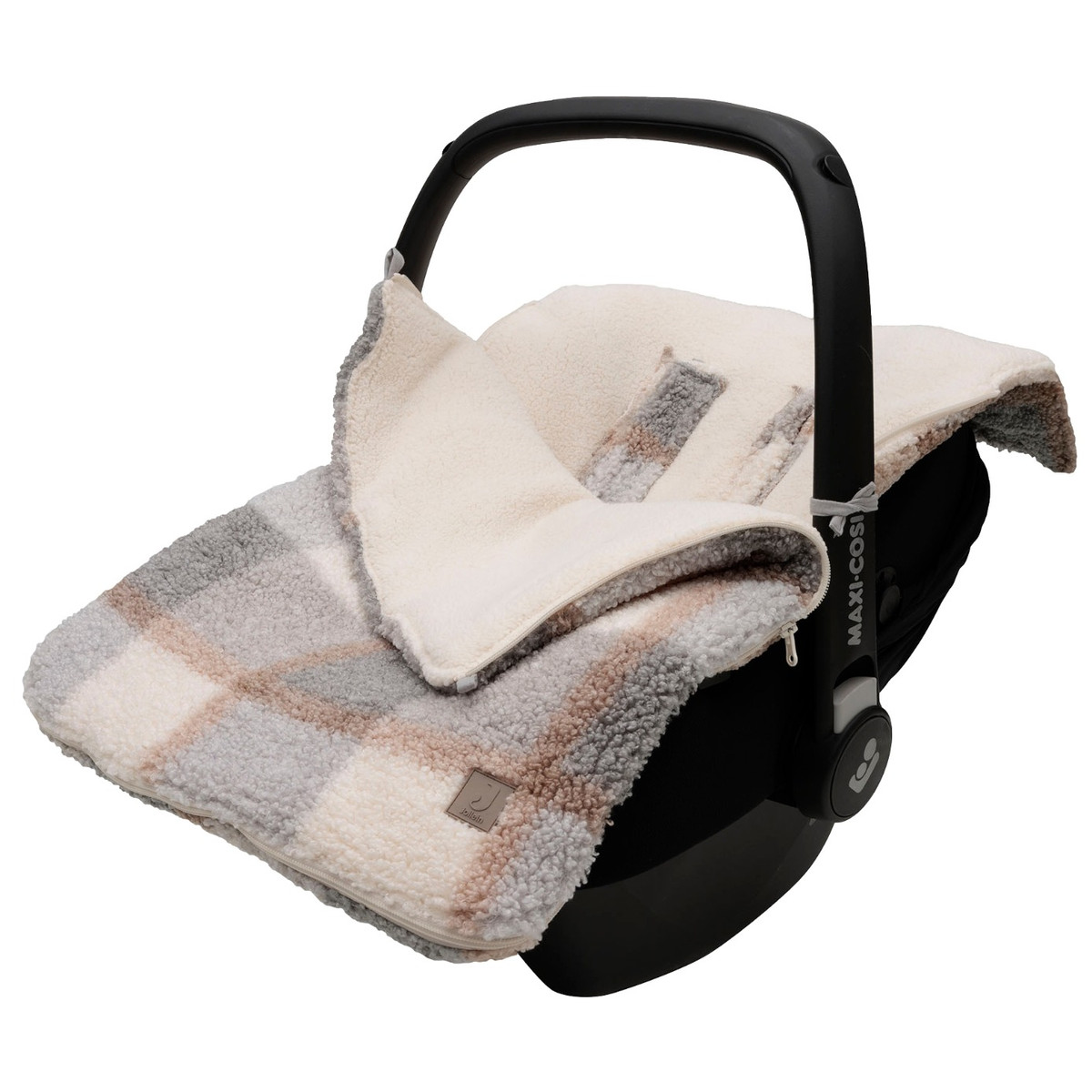 Jollein Check Boucle 3/5 punts 0-9 Maanden Autostoel Voetenzak