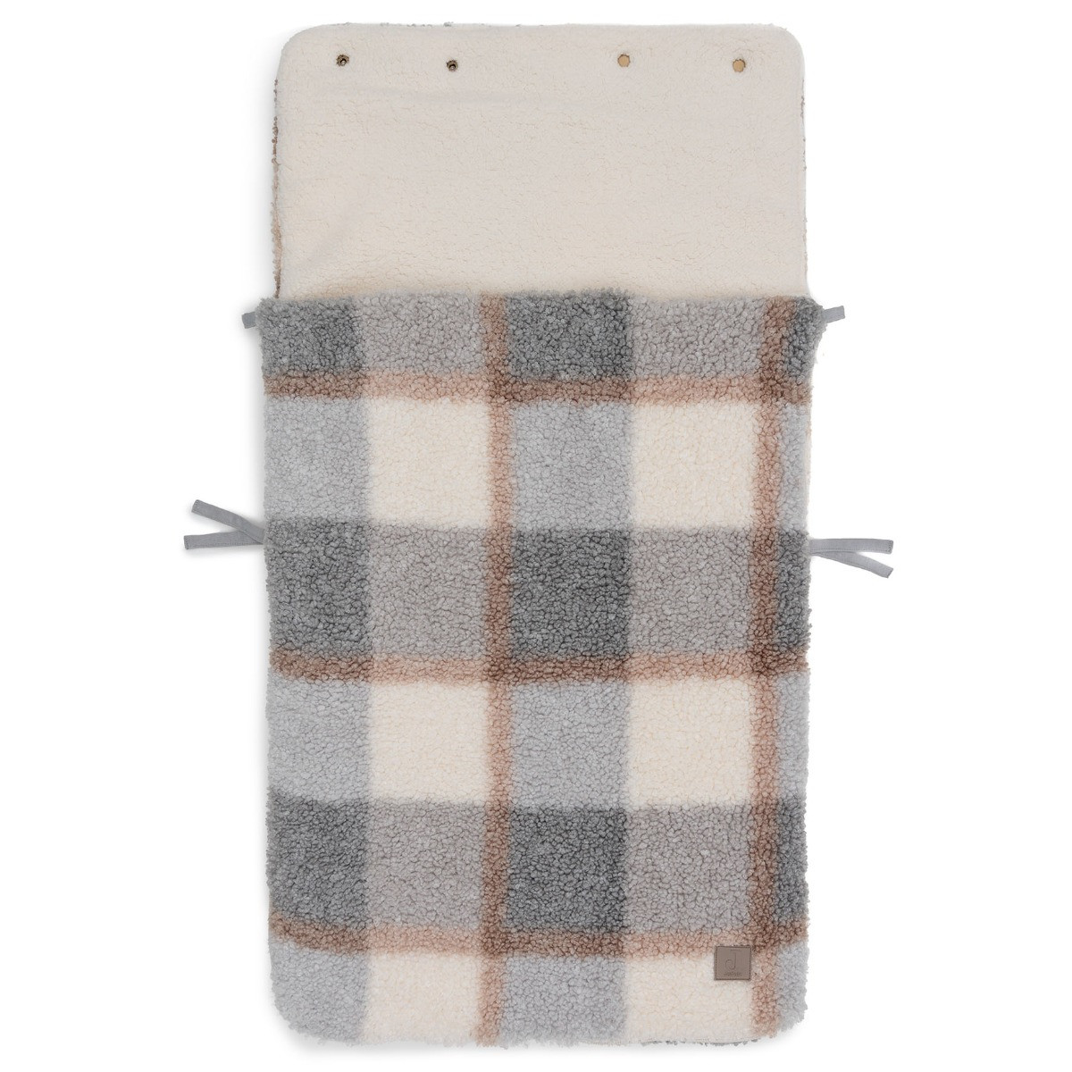 Jollein Check Boucle 3/5 punts 0-9 Maanden Autostoel Voetenzak