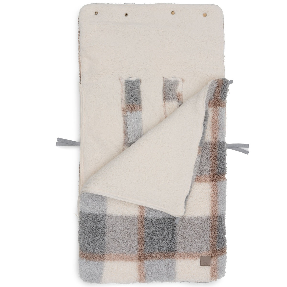 Jollein Check Boucle 3/5 punts 0-9 Maanden Autostoel Voetenzak