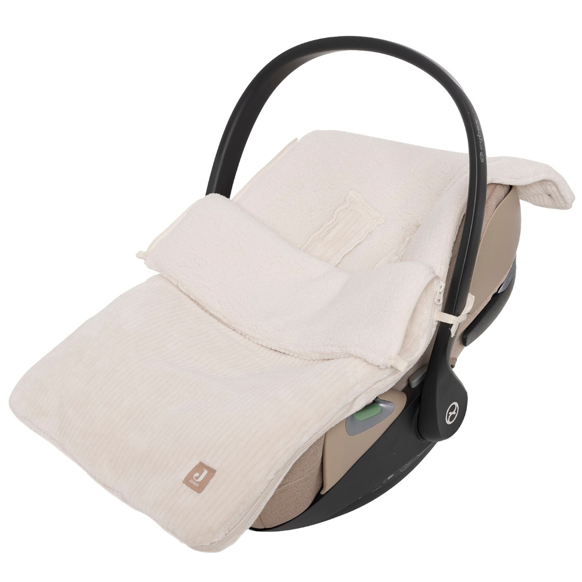 Jollein Cloudy Rib Oatmeal 3/5 punts 0-9 Maanden Autostoel Voetenzak