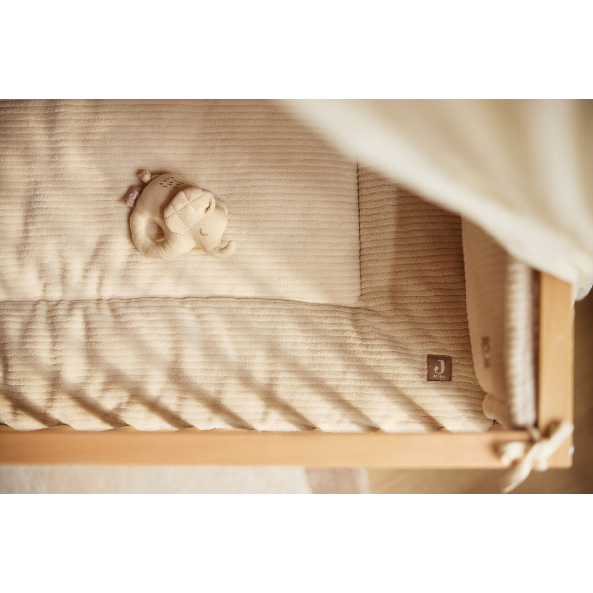 Jollein Cloudy Rib Oatmeal 75 x 95 cm Boxkleed