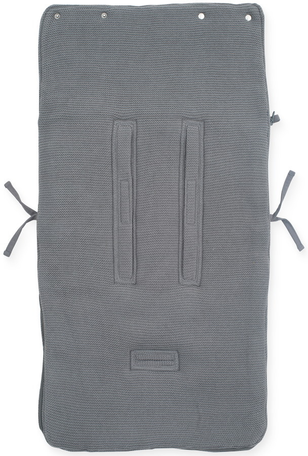 Jollein Basic Knit Stone Grey 3/5 punts 0-9 Maanden Autostoel Voetenzak