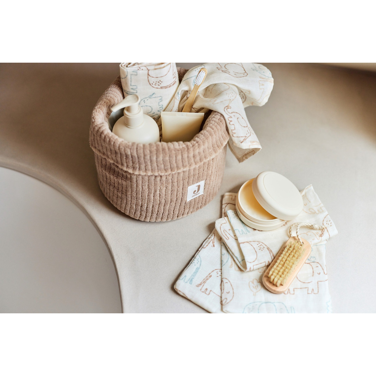 Jollein Elephant Tales 3 Stuks Hydrofiel Washandjes