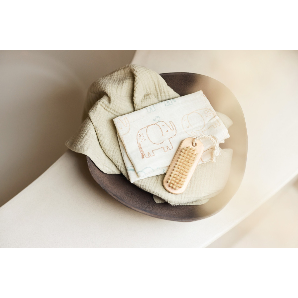 Jollein Elephant Tales 3 Stuks Hydrofiel Washandjes