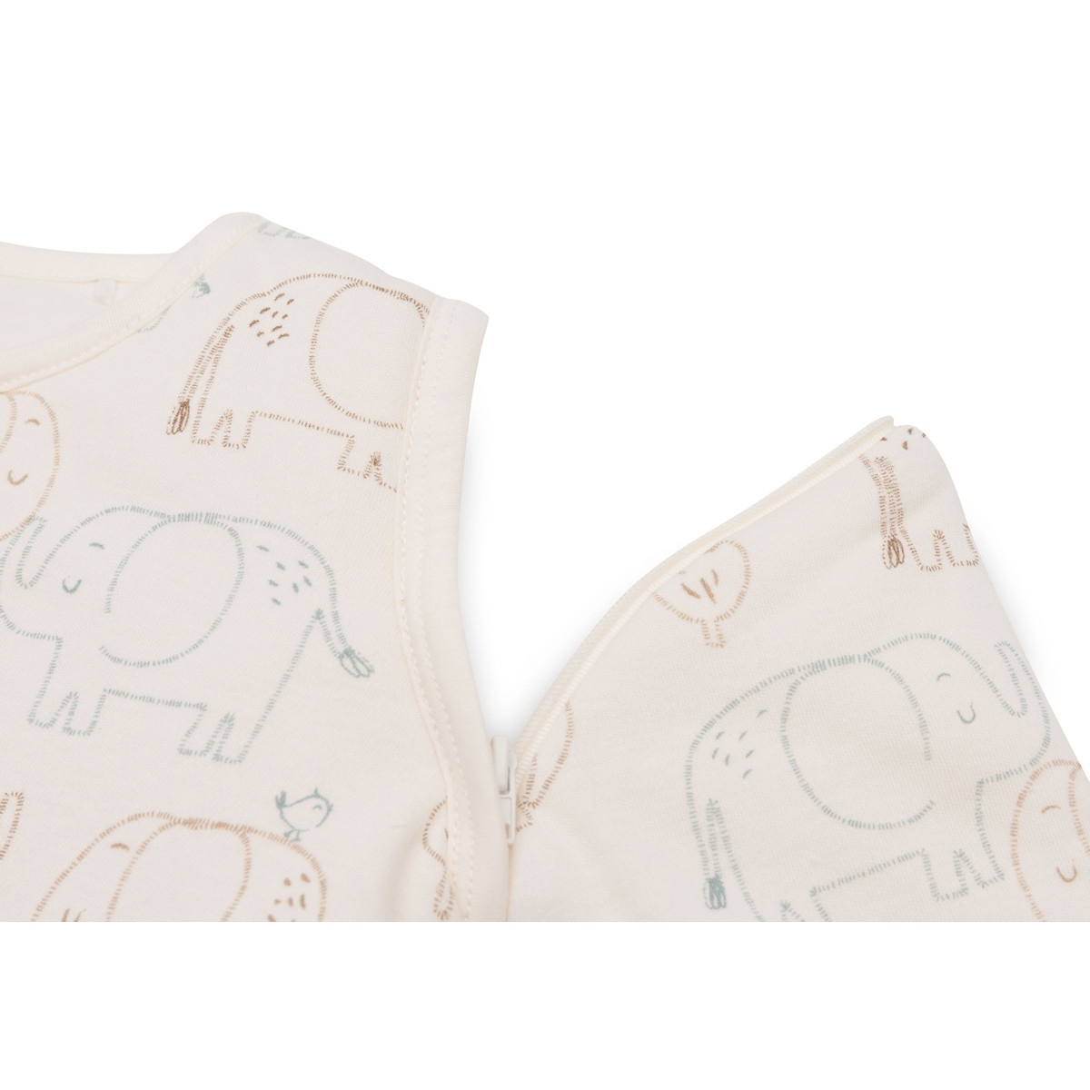 Jollein Elephant Tales 90 cm Slaapzak met Afritsbare Mouwen