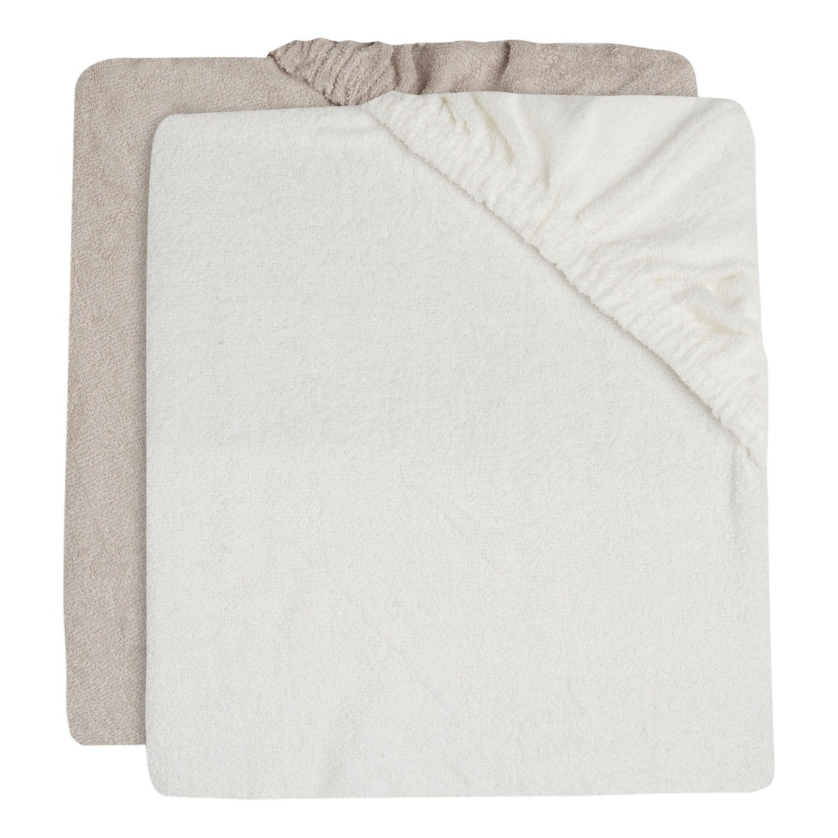 Jollein Ivory/Nougat 50 x 70 cm Badstof Aankleedkussenhoes 2 Stuks