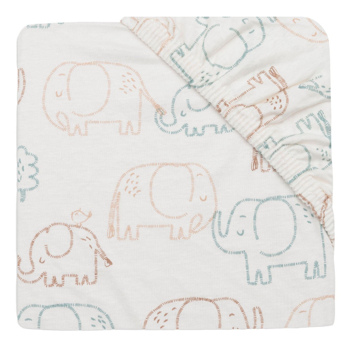 Jollein Jersey Elephant Tales 70 x 140/150 cm Junior Hoeslaken