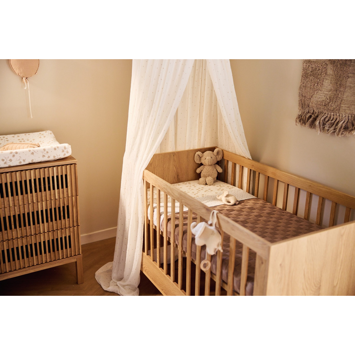 Jollein Jersey Leafy Dreams 70 x 140/150 cm Junior Hoeslaken