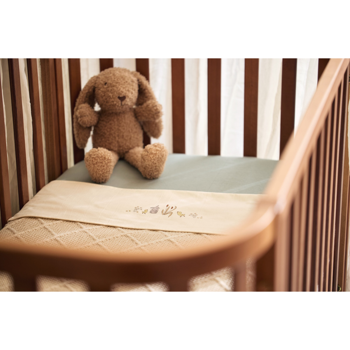 Jollein Jersey Sea Green 60 x 120 cm Ledikant Hoeslaken