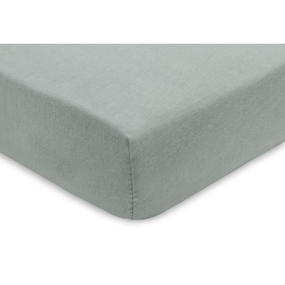 Jollein Jersey Sea Green / Biscuit 40/50 x 80/90 cm 2 st. Wieg Hoeslaken