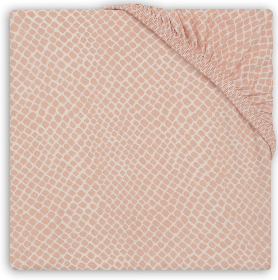 Jollein Jersey Snake Pale Pink 75 x 95 cm Boxmatras Hoeslaken