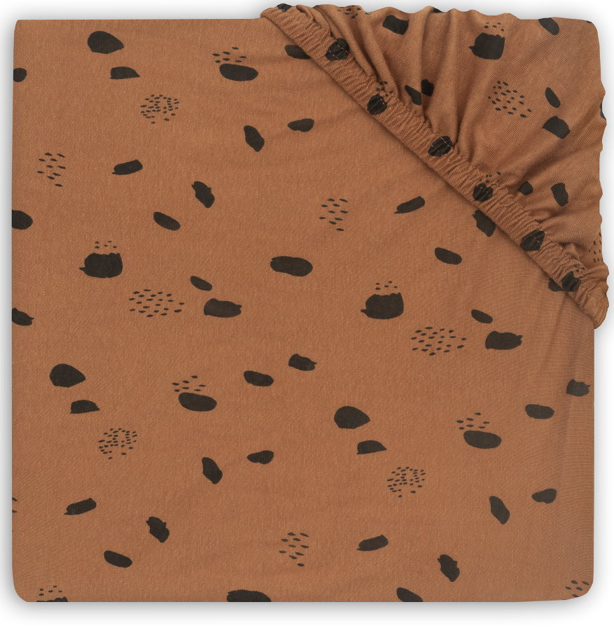 Jollein Jersey Spot Caramel 75 x 95 cm Boxmatras Hoeslaken