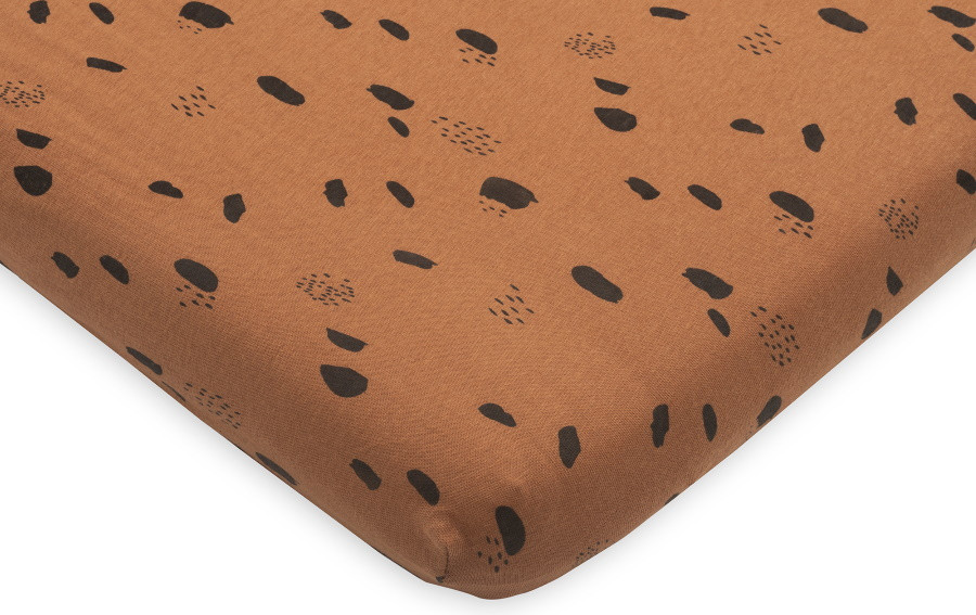 Jollein Jersey Spot Caramel 75 x 95 cm Boxmatras Hoeslaken