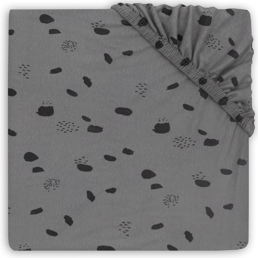 Jollein Jersey Spot Storm Grey 75 x 95 cm Boxmatras Hoeslaken