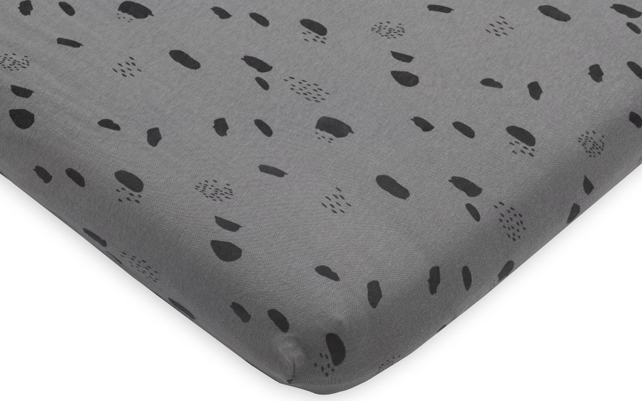 Jollein Jersey Spot Storm Grey 75 x 95 cm Boxmatras Hoeslaken
