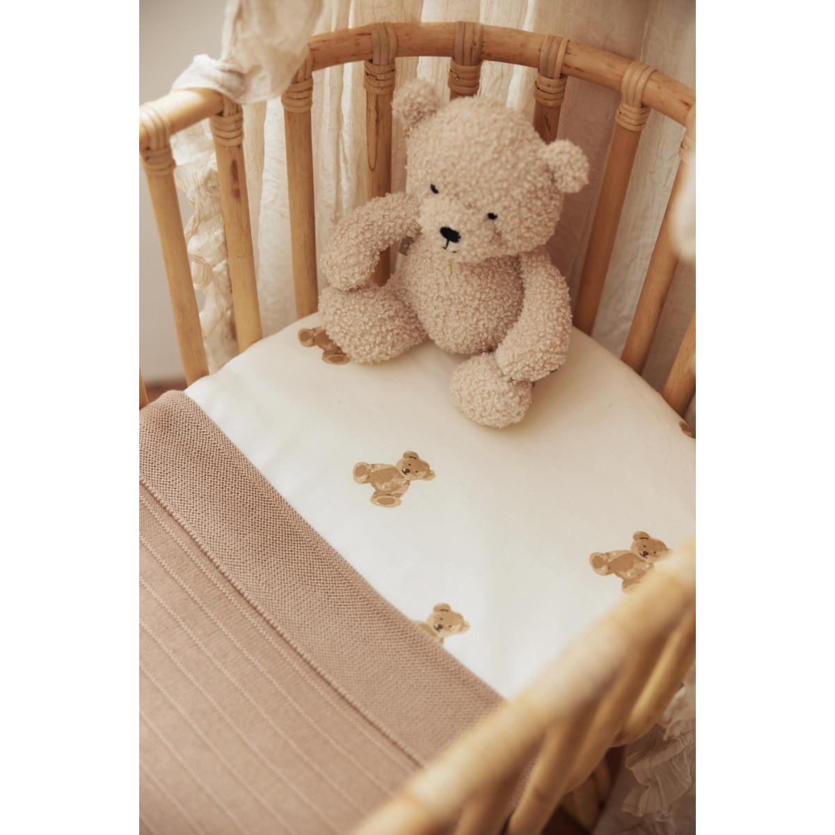 Jollein Jersey Teddy Bear 40 x 80/90 cm Wieg Hoeslaken