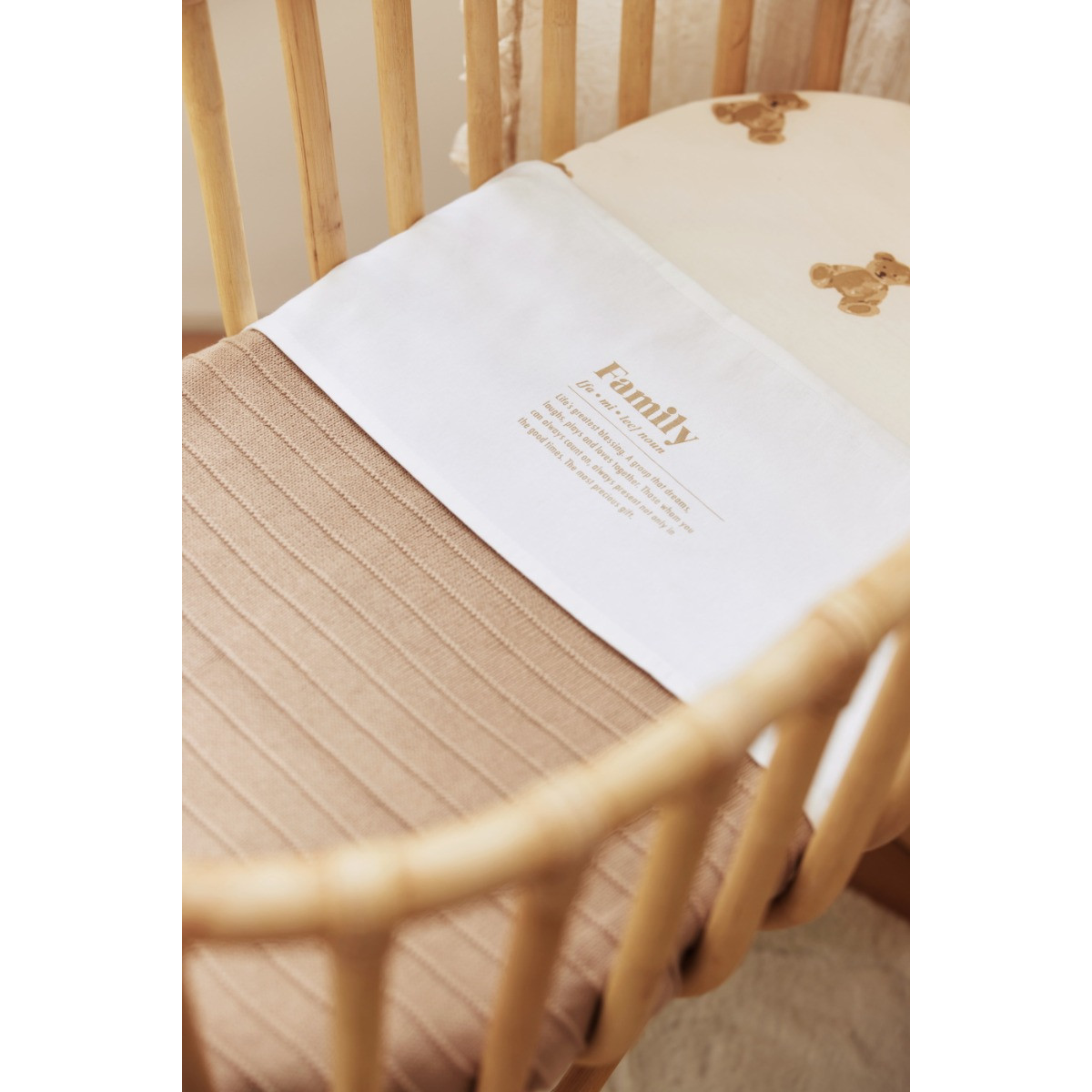 Jollein Jersey Teddy Bear 40 x 80/90 cm Wieg Hoeslaken