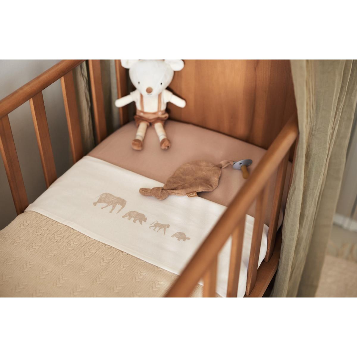 Jollein Jersey Wild Rose 60 x 120 cm Ledikant Hoeslaken