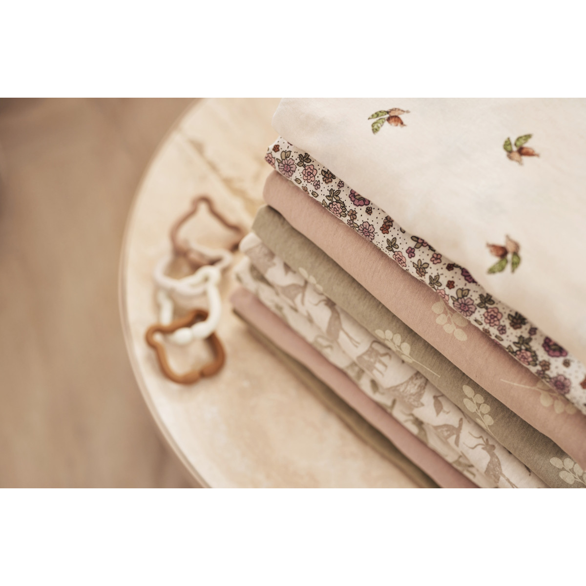 Jollein Jersey Wild Rose 75 x 95 cm Boxmatras Hoeslaken