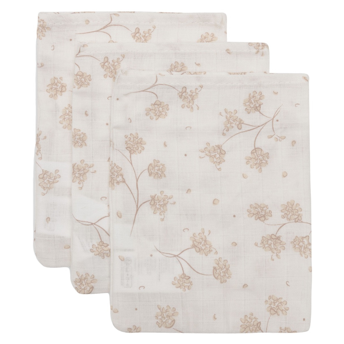 Jollein Leafy Dreams 3 Stuks Hydrofiel Washandjes