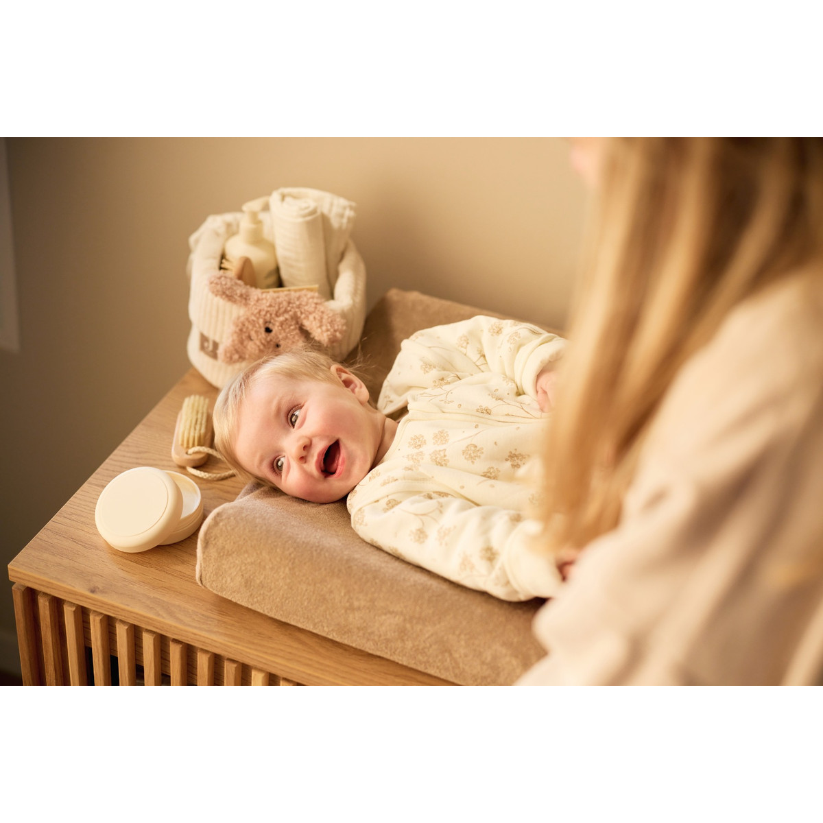 Jollein Milky Coffee 50 x 70 cm Badstof Aankleedkussenhoes