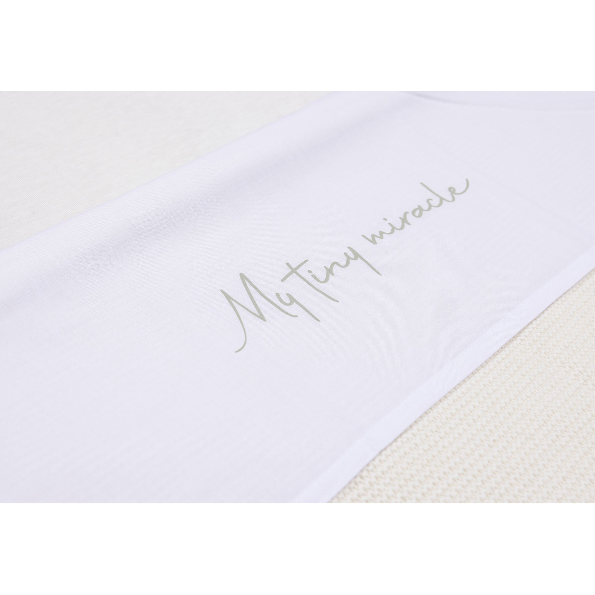 Jollein My Tiny Miracle Olive Green 75 x 100 cm Wieglaken