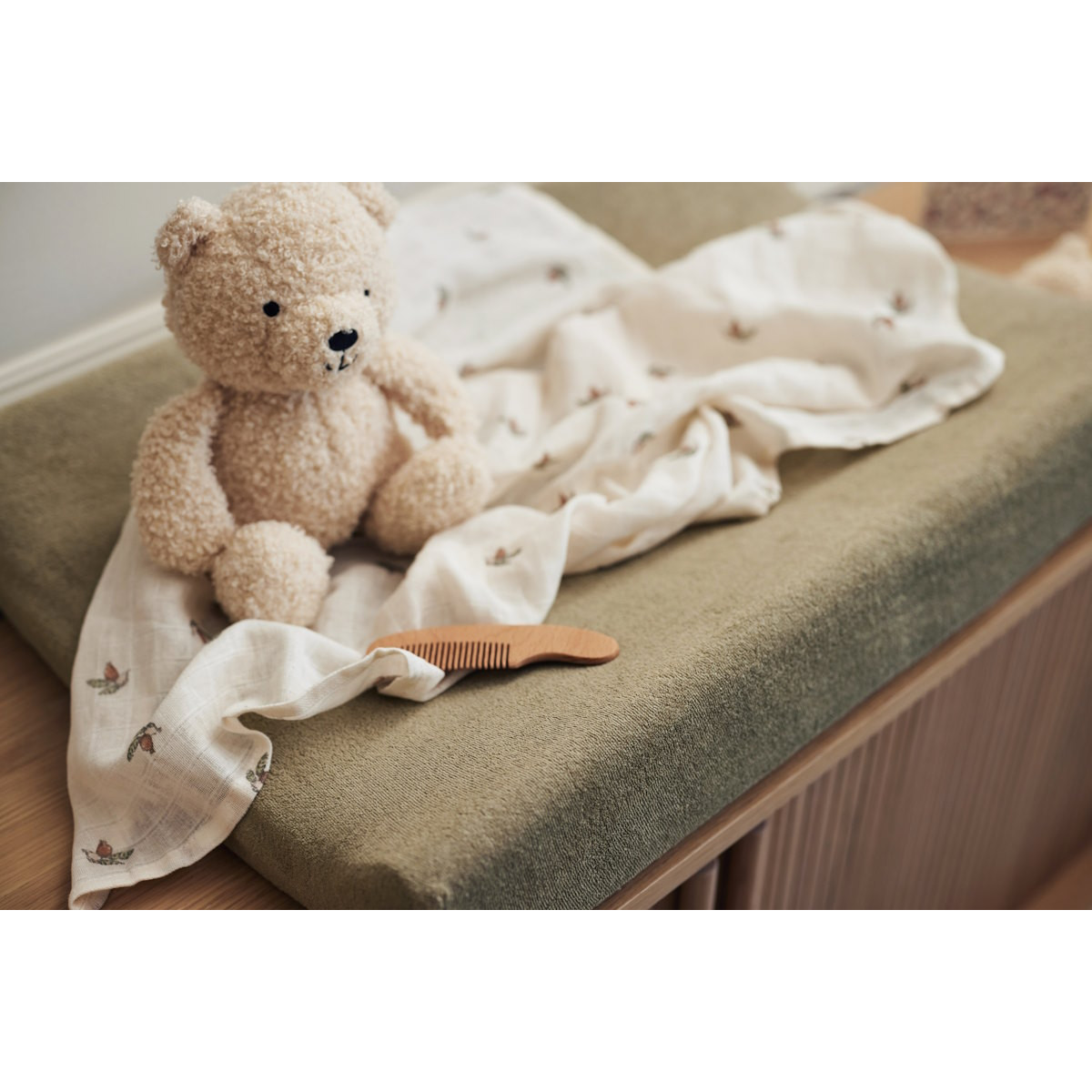 Jollein Olive Green Badstof Aankleedkussenhoes 2 Stuks