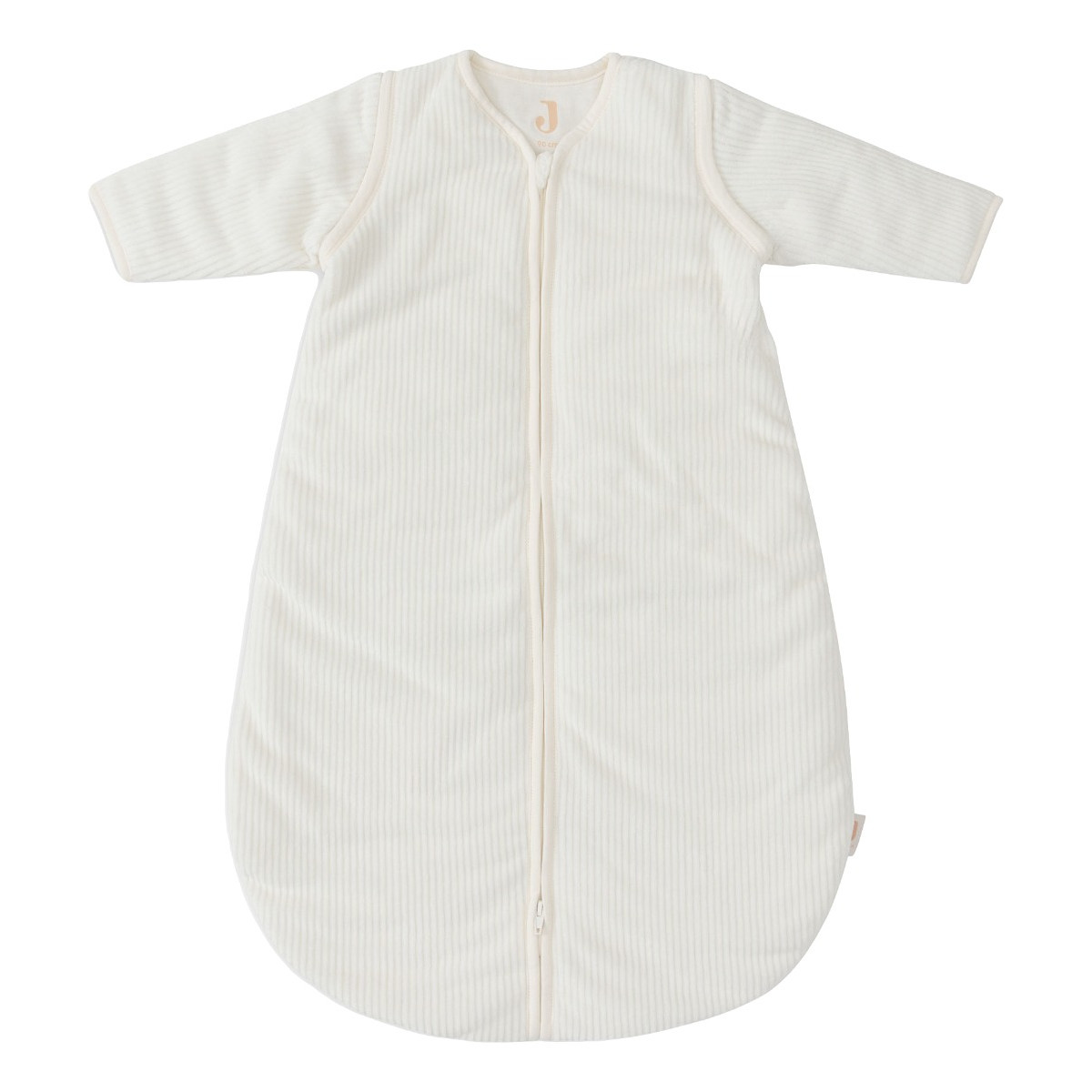 Jollein Rib Ivory Round 110 cm Slaapzak met Afritsbare Mouwen