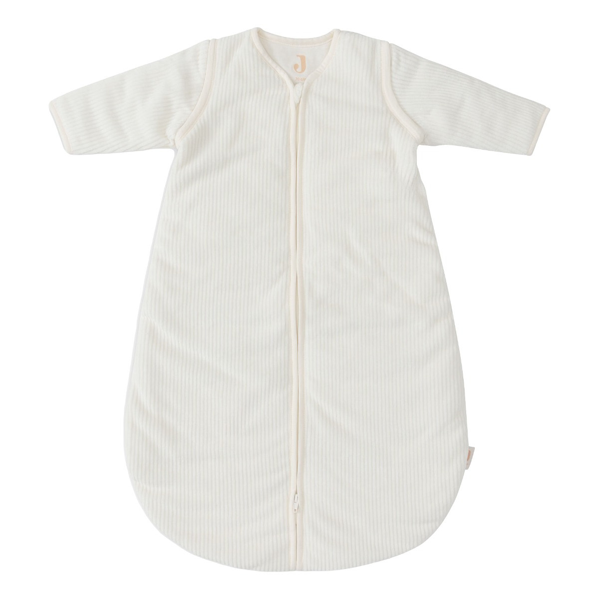 Jollein Rib Ivory Round 70 cm Slaapzak met Afritsbare Mouwen